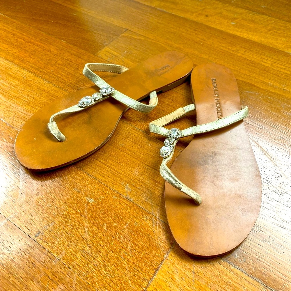 Badgly Mischka Elegant Sandals with Rhinestone Accents